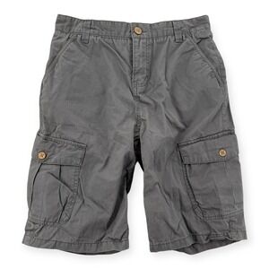 Lucky Brand Shorts Boys Youth Size 14 Gray‎ Cargo Pockets Cotton